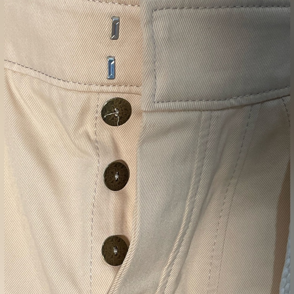 Zara Beige Wide-Leg Pants with Cream Rope Tie - Picture 5 of 7